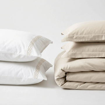 5-Piece Embroidered Egyptian Cotton 1000 Thread Count Duvet Cover Bundle