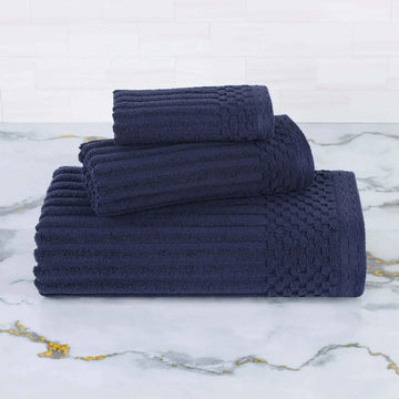 3-Piece Bath Towel Set – Cotton Soho Ribbed