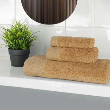 3-Piece Bath Towel Set – Bamboo Cotton Blend Fluffy Eco-Friendly