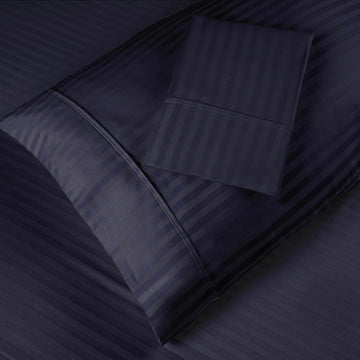 Egyptian Cotton 400 Thread Count Stripe Bed Pillowcase Set