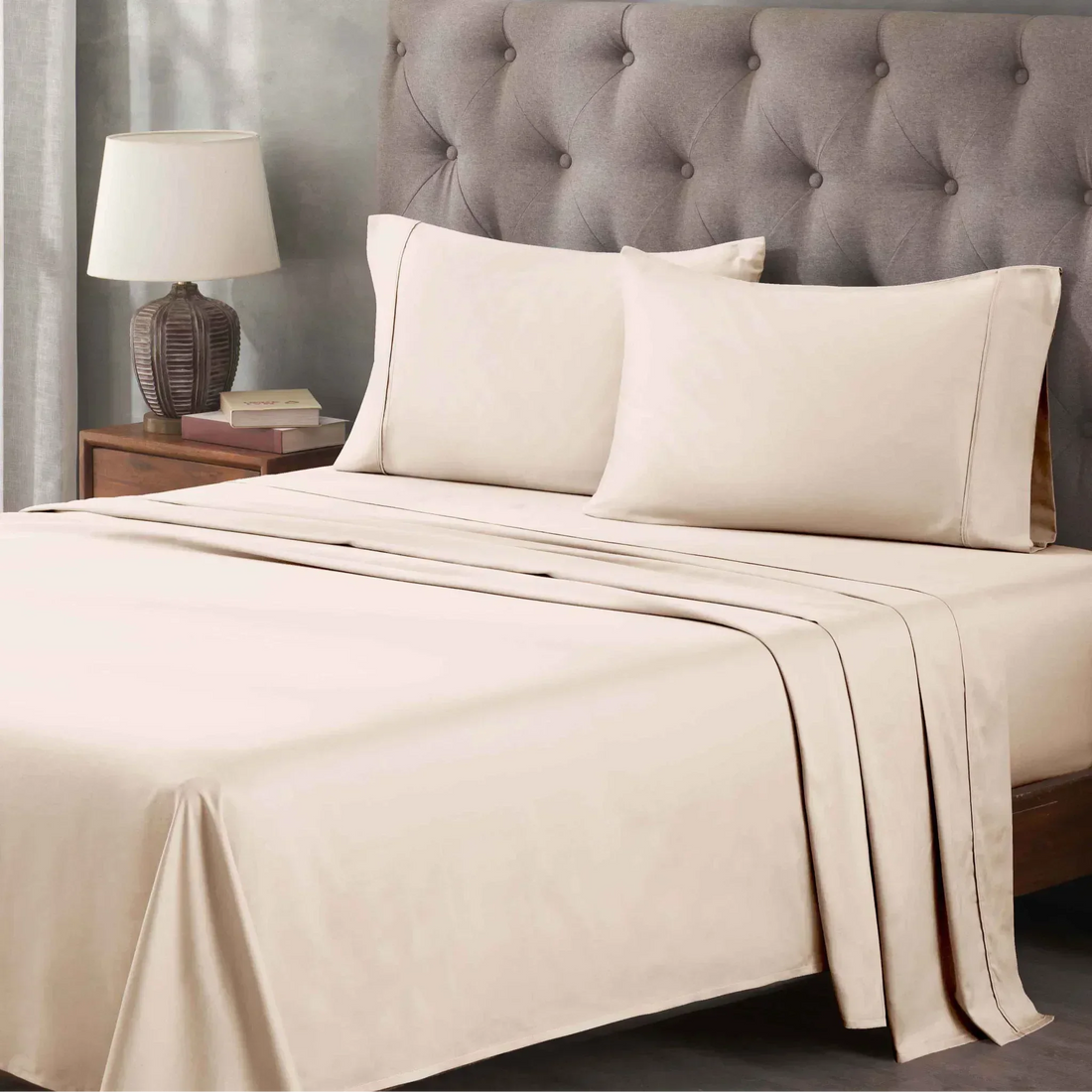 400 Thread Count Egyptian Cotton Sateen Bed Sheet Set