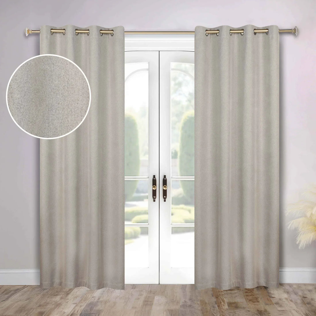 100 % Blackout Window Curtains Grommet Washable Set of 2