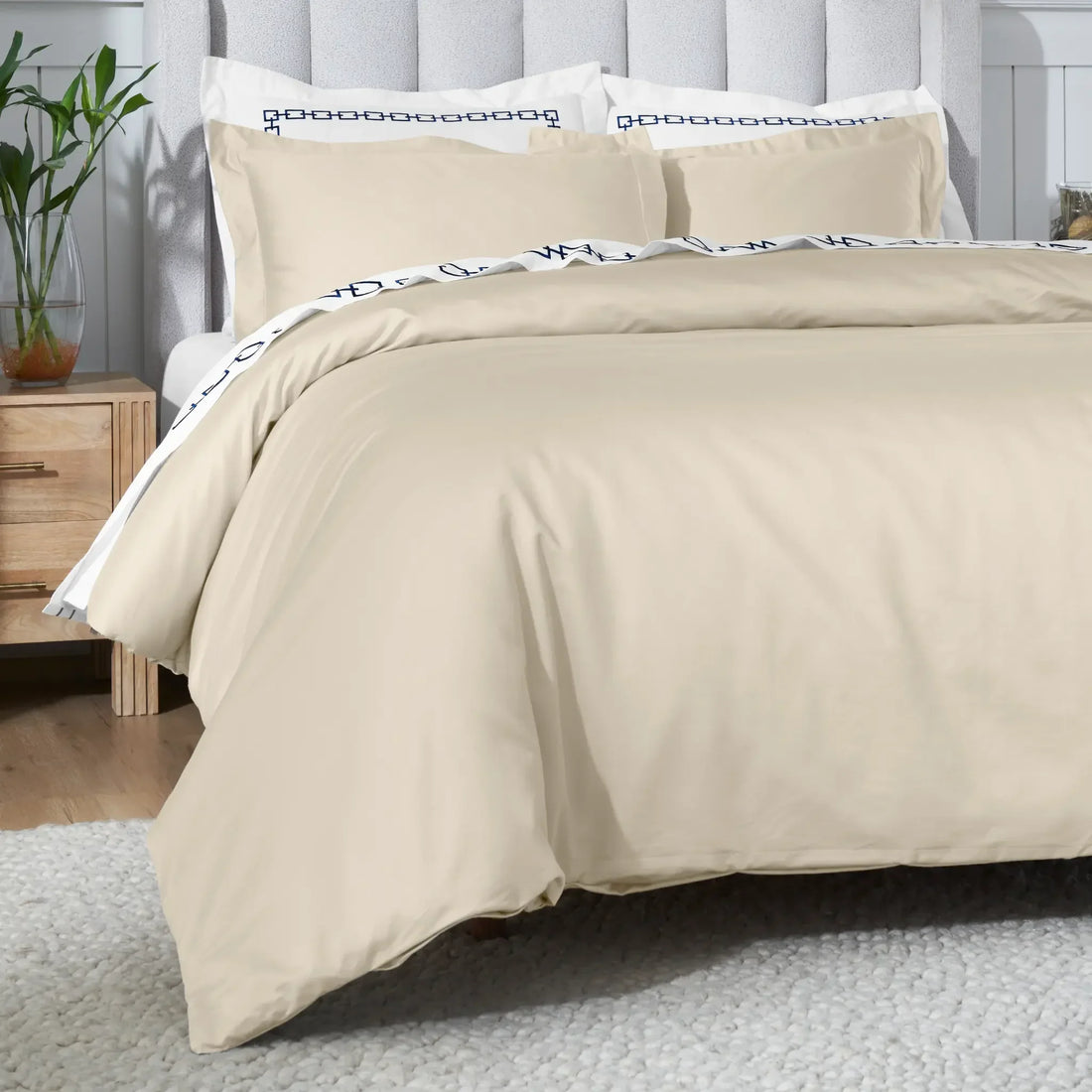 650 Thread Count Egyptian Cotton Solid Duvet Cover