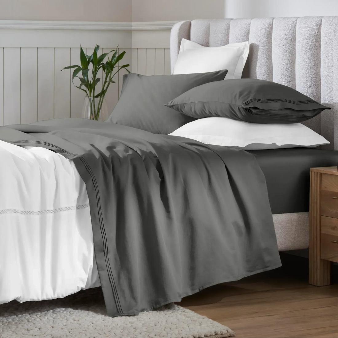 650 Thread Count Egyptian Cotton Bed Sheets - Sateen Weave