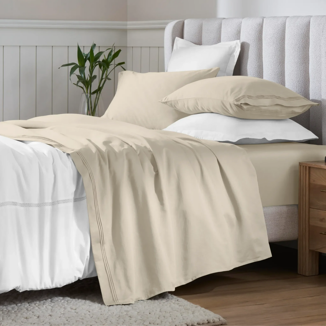 Egyptian Cotton Sateen Sheet Set 650 Thread Count