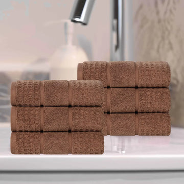 6-Piece Hand Towel Set – Zero Twist Cotton Napa Waffle