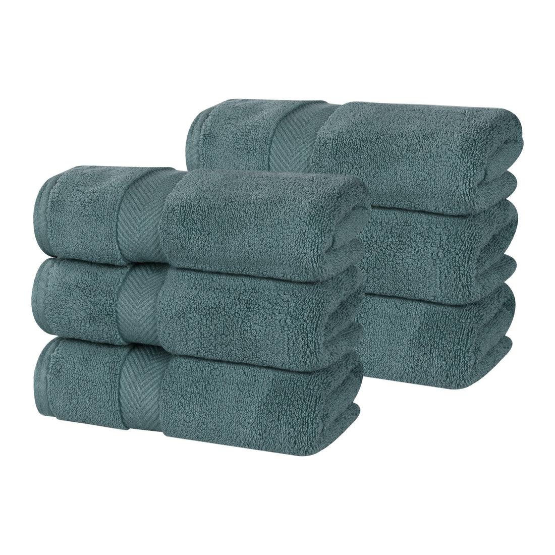 6 Piece Hand Towel Set Zero Twist Cotton Soft Absorbent