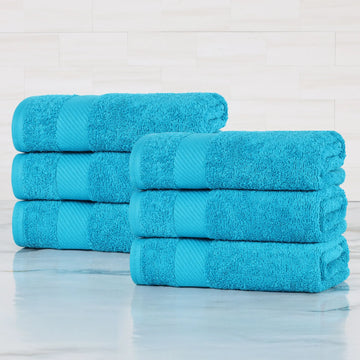 6-Piece Hand Towel Set – Egyptian Cotton Dobby