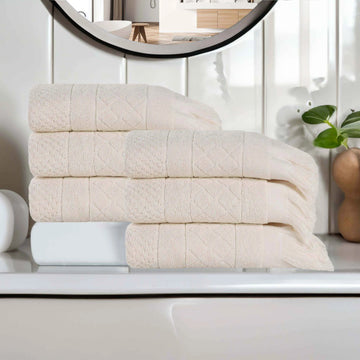 6-Piece Hand Towel Set – Cotton Rolla Jacquard