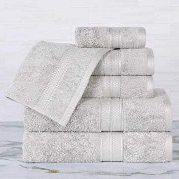 Superior Rayon from Bamboo Heavyweight Assorted 6 Piece Towel Set