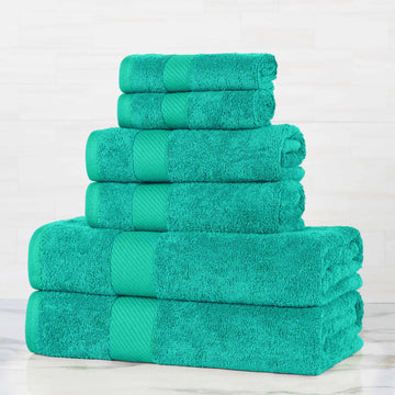 6-Piece Egyptian Cotton Bath Towel Set - Kendell