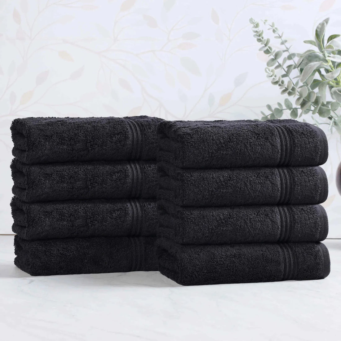 Heritage Egyptian Cotton Plush Thick Absorbent Hand Towel Set of 8