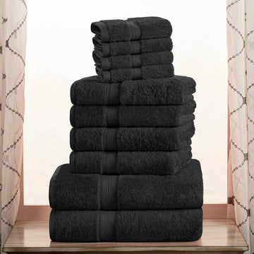 10-Piece Egyptian Cotton Plush Towel Set - Madeline