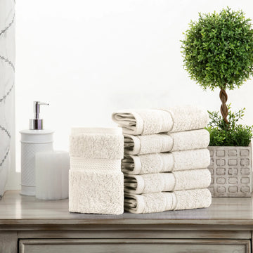 Egyptian Cotton Face Towel Set of 6 by Madeline