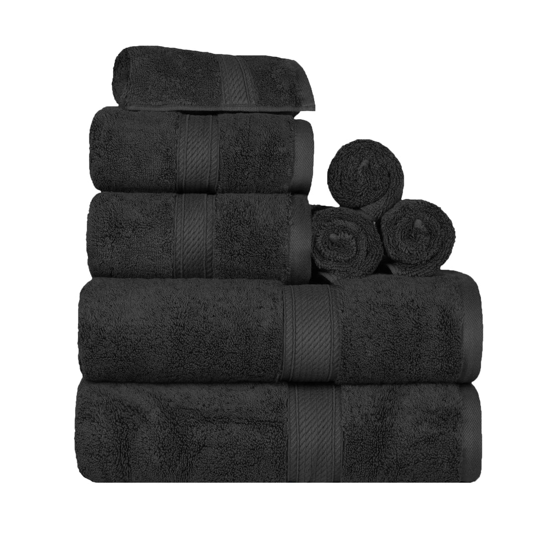 Madeline Egyptian Cotton Plush Heavyweight 8 Piece Towel Set