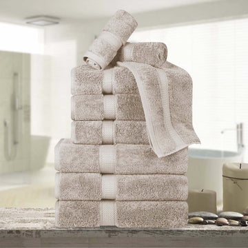 Egyptian Cotton Madeline Plush Towel Set 9 Piece