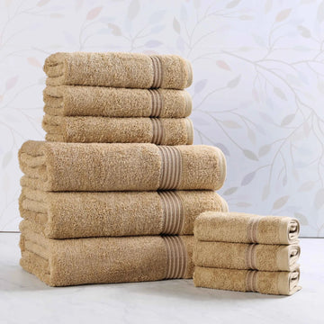 9-Piece Egyptian Cotton Plush Towel Set - Heritage