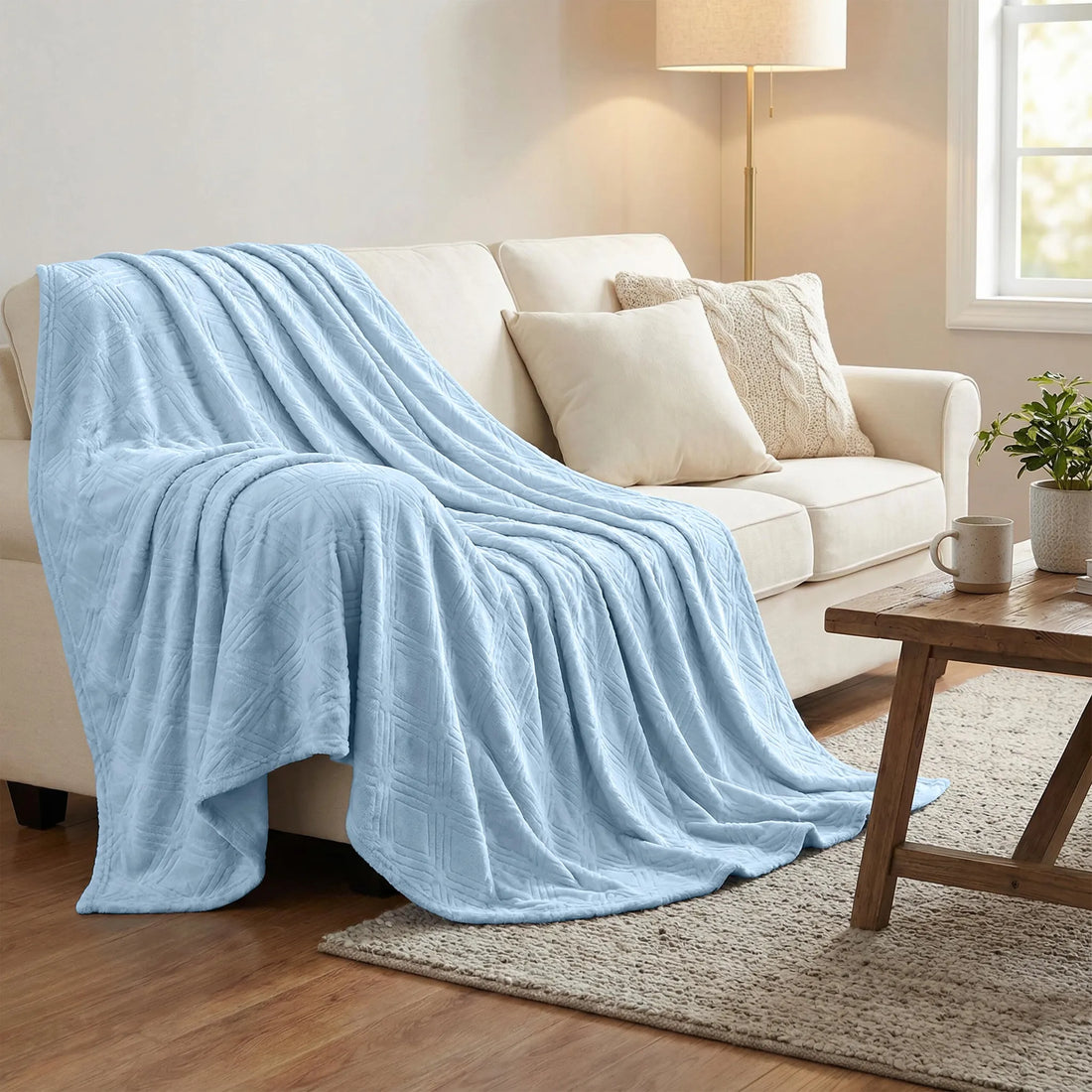 Flannel Fleece Blanket – Alaska Diamond Quilted - Warm and Plush