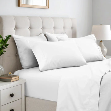 600 Thread Count Cotton Blend Bed Sheet Set Deep Pocket