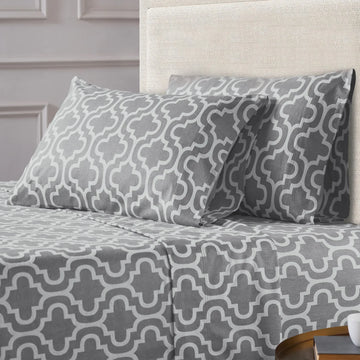 Superior Moroccan Trellis Cotton Flannel 2 Piece Pillowcase Set