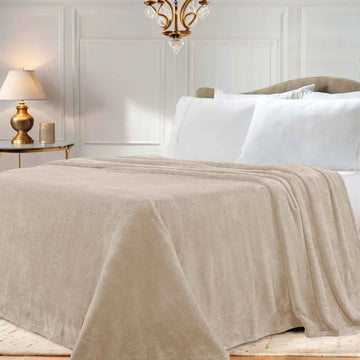 Superior Fleece Plush Medium Weight Fluffy Solid Decorative Blanket