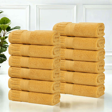 12-Piece Washcloth Set – Zero Twist Cotton Venice