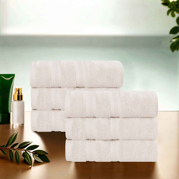 6-Piece Hand Towel Set – Zero Twist Cotton