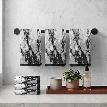 6-Piece Hand Towel Set – Cotton Marble Marble
