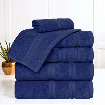 Zero-Twist Cotton Towel Set 6-Piece