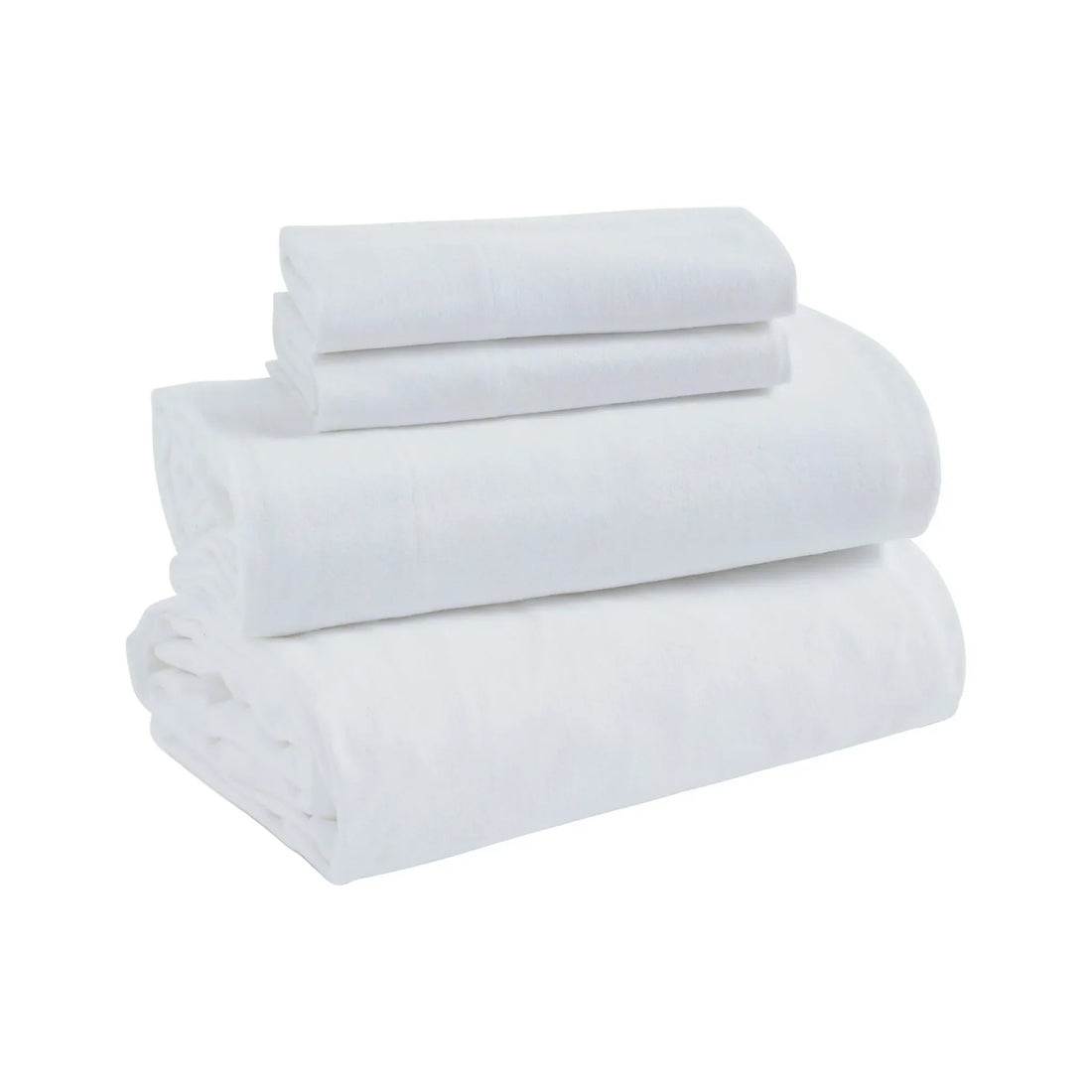 100% Cotton Flannel Sheets Set - Solid Deep Pocket Bed Sheet Set