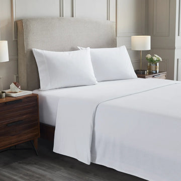 100% Cotton Flannel Sheets Set - Solid Deep Pocket Bed Sheet Set