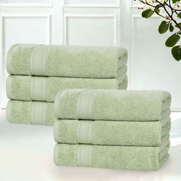 6-Piece Hand Towel Set – Zero Twist Cotton Belmont Collection