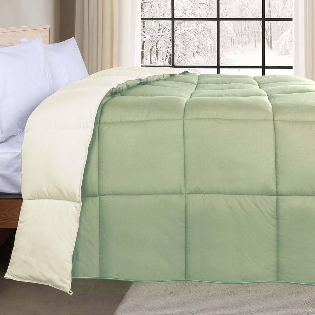 Brushed Microfiber Down Alternative Comforter Reversible