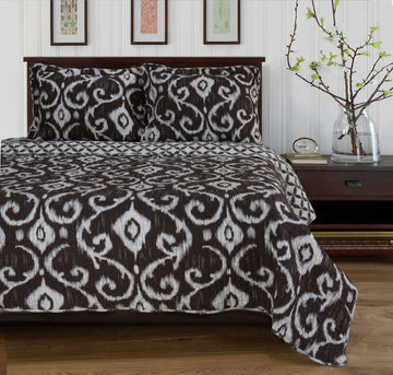 Cambridge Cotton Reversible Ikat 3-Piece Quilt Set