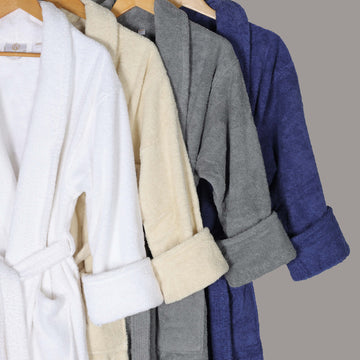 Superior Classic Men's Bath Robe Turkish Cotton Bathrobe with Adjustable Belt