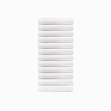 White Cotton Pillowcases Set of 12 Hotel Quality