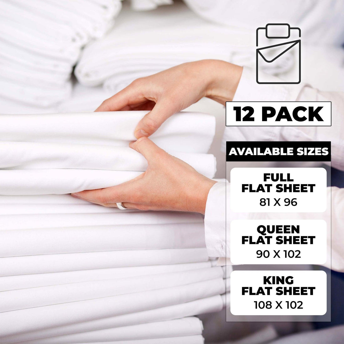 Superior Cotton Blend Percale Hotel Flat Bed Sheets