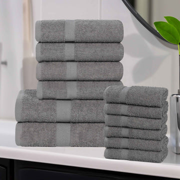 Superior Eco-Friendly Cotton Absorbent Assorted 12-Piece Towel Set