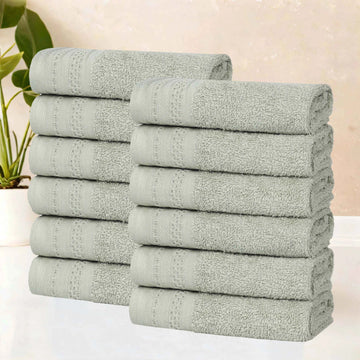 12-Piece Washcloth Set – Cotton Honeycomb