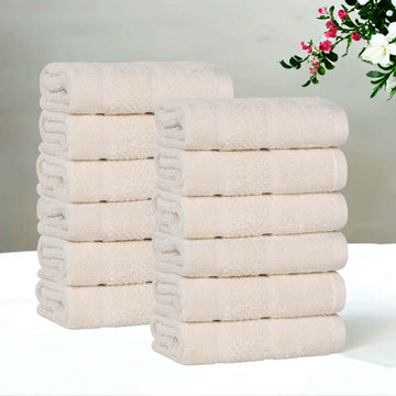 Mile Smart Twist Viscose Cotton Blend Face Towels Washcloths Set of 12