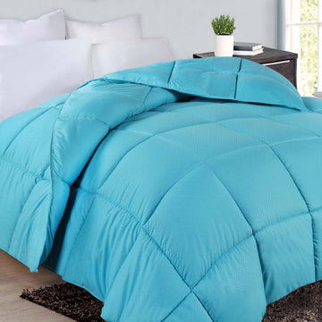 Superior Monochrome Basketweave Microfiber Down Alternative Comforter