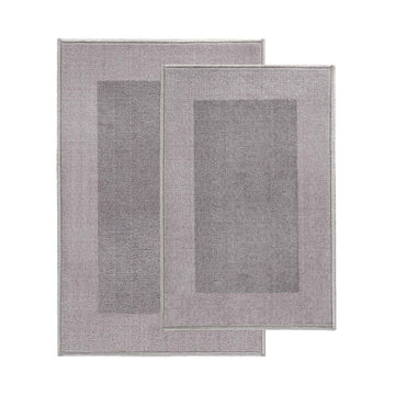Superior Rome Modern Non-Slip Machine Washable Bathroom Bath Rug Set