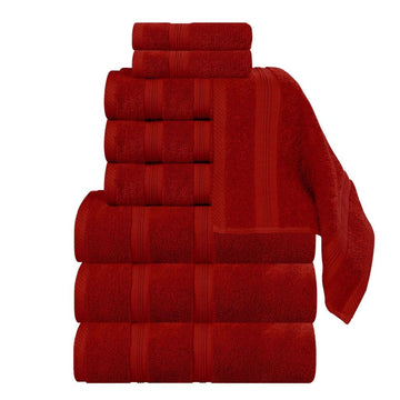 Superior Smart Dry Zero Twist Cotton Medium Weight 8 Piece Towel Set