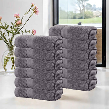 12-Piece Washcloth Set – Zero Twist Cotton