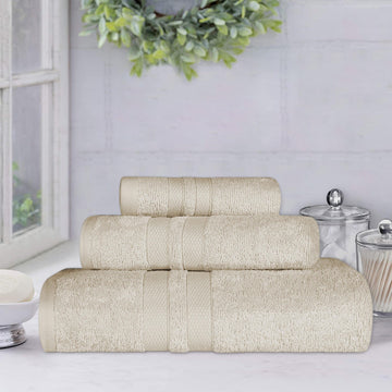3-Piece Bath Towel Set – Cotton Ultra Quick-Drying