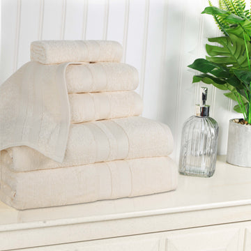 Superior Ultra Soft Cotton Absorbent Solid Assorted 6 Piece Towel Set