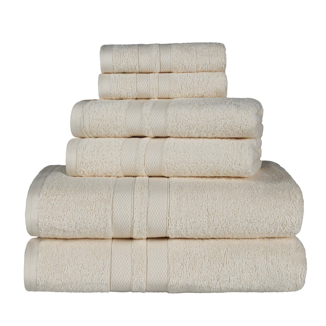 Superior Ultra Soft Cotton Absorbent Solid Assorted 6 Piece Towel Set