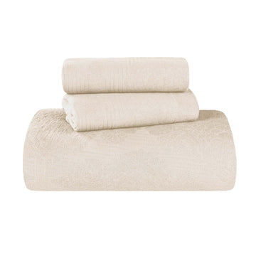 Superior Victory Cotton Matelasse Medallion Airy Bedspread Set
