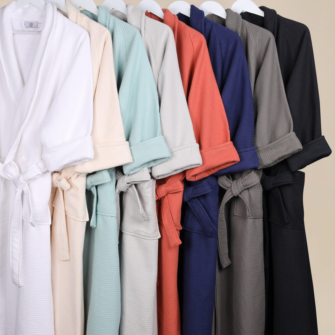 Superior Waffle Weave Cotton Bathrobe Oversized Unisex Adult Bath Robe