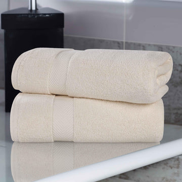 Superior Zero-Twist Smart-Dry Combed Cotton 2-Piece Bath Sheet Set